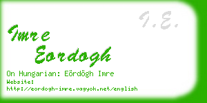 imre eordogh business card