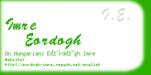imre eordogh business card